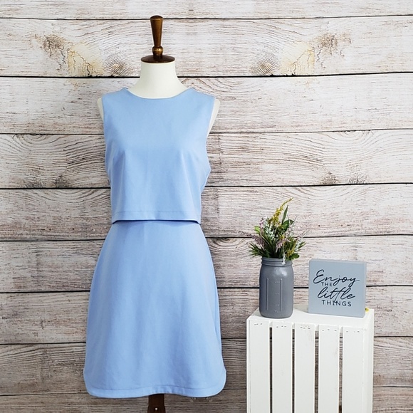 Topshop Dresses & Skirts - Topshop Sleeveless Curved Hem Overlay Dress 6